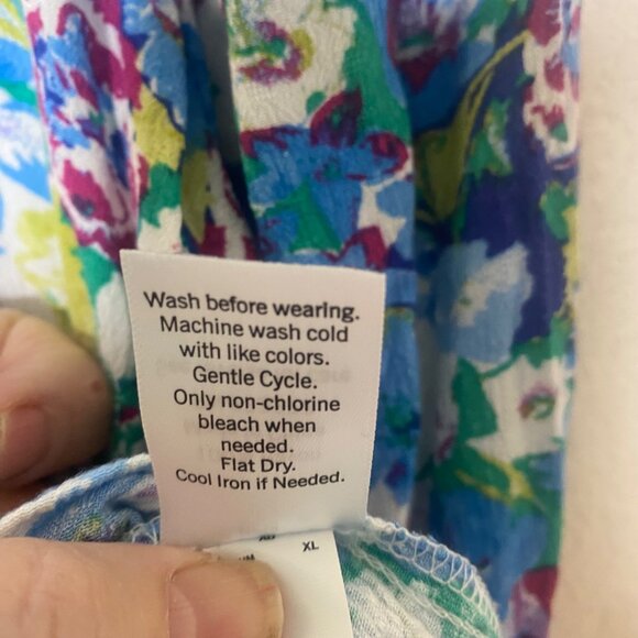 So Good For Life Top XL Blue‎ Floral Long Sleeve Square Neck Peplum Babydoll NEW - Picture 5 of 13